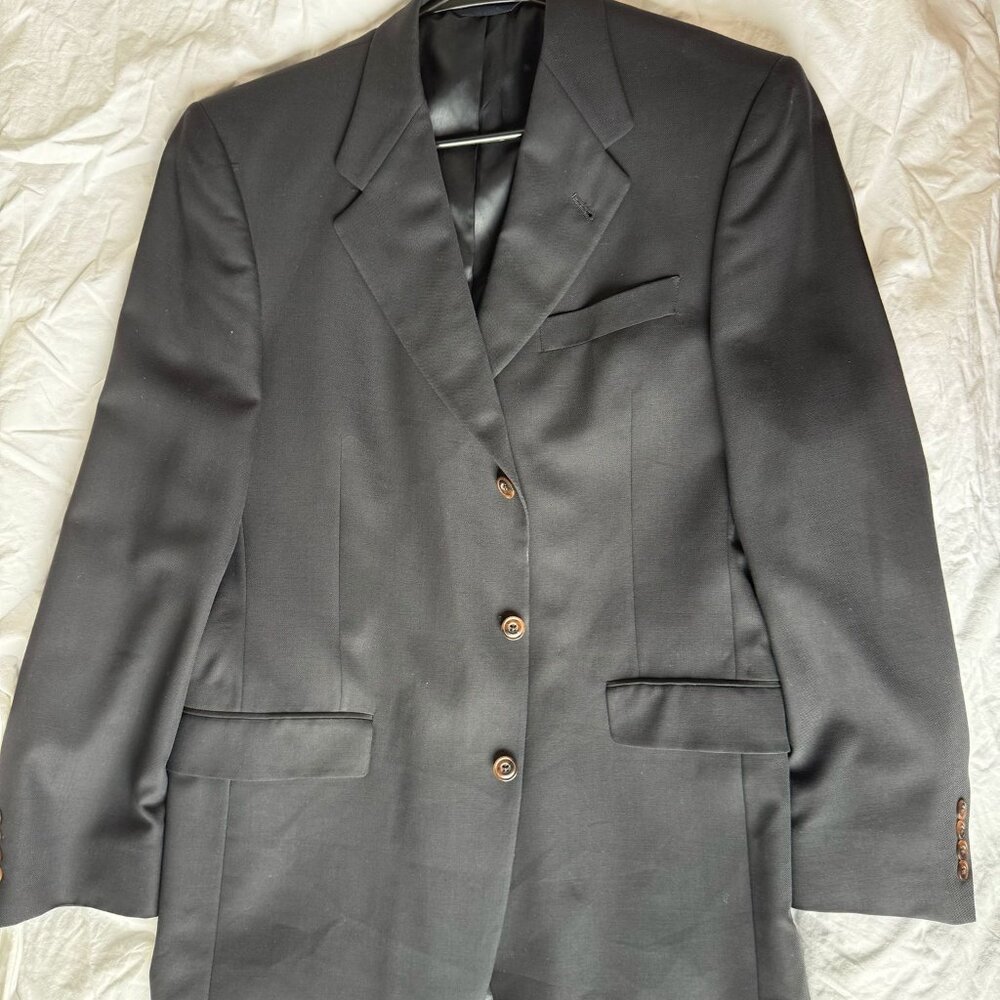 Burberry London Black Wool Blazer - Classic Fit
